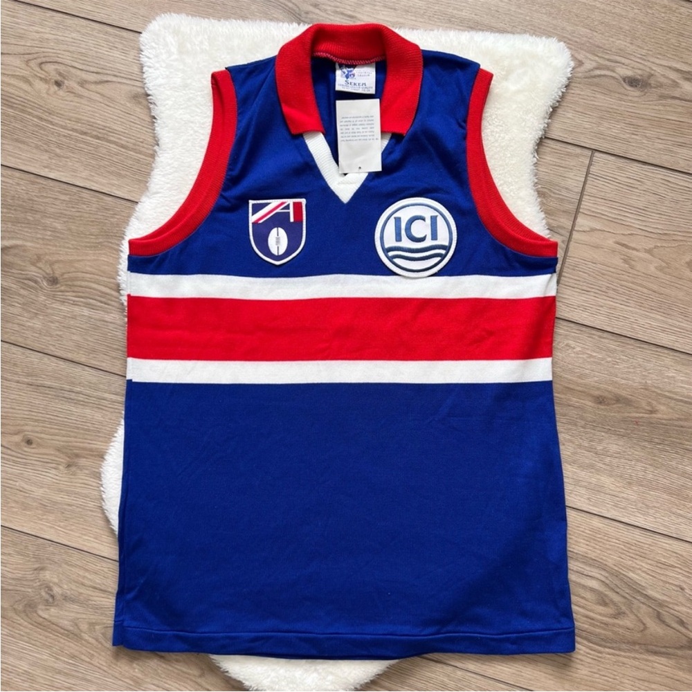 VINTAGE AFL VFL Footscray Western
Bulldogs Guernsey Jersey Large